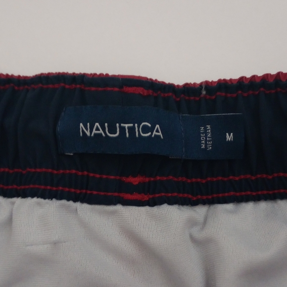 Nautica Men's Rust Colored Swim Trunks with Anchor Pattern, Size Medium - Picture 5 of 10